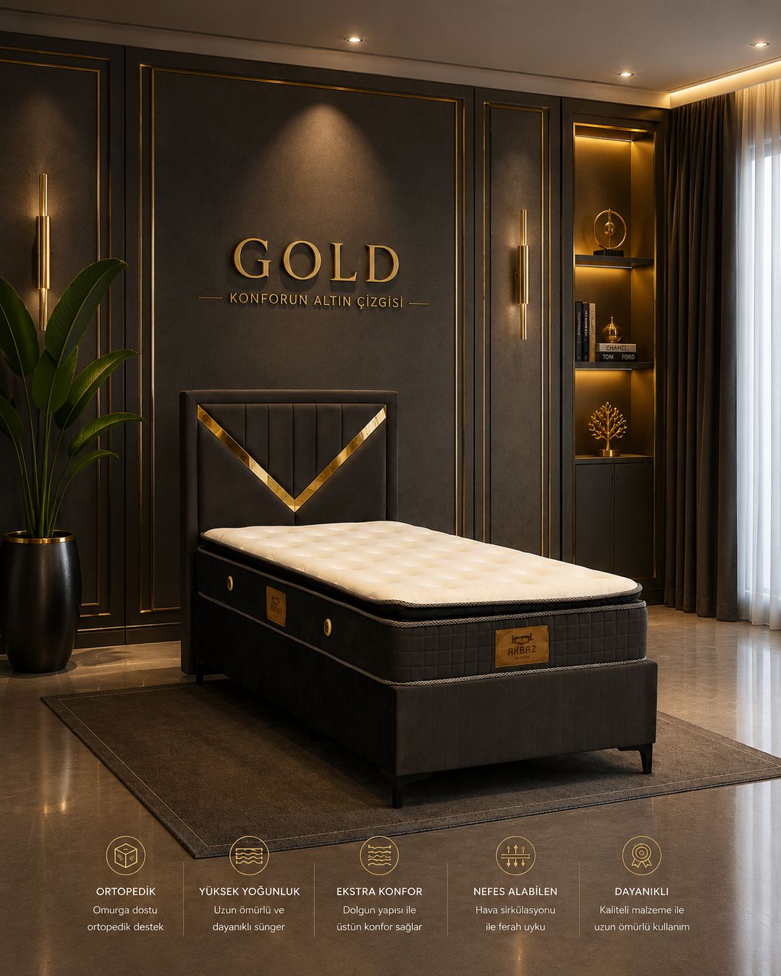 Gold Konforun Altın Çizgisi Tek Kişilik Uyku Setleri